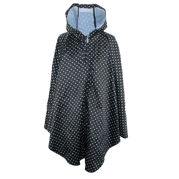 ShedRain Women's Polka-Dot Print Pouchable Poncho - Picture 1 of 4